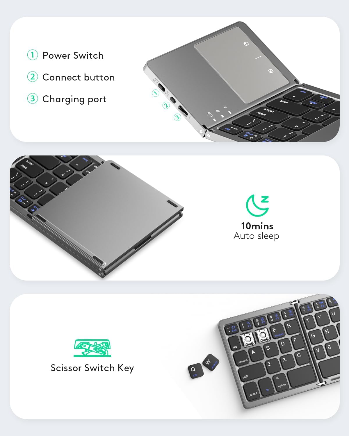 Foldable Touch Keyboard | لوحة مفاتيح قابلة للطي