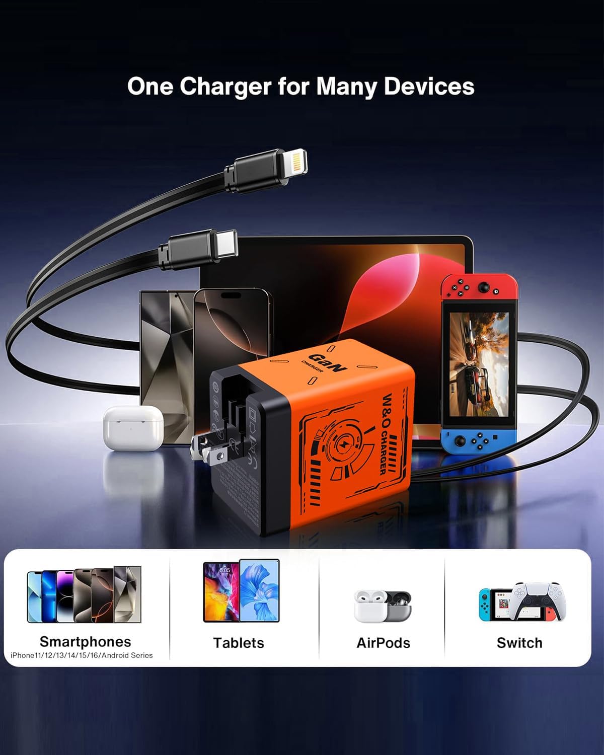 Retractable Fast Charger | شاحن سريع قابل للسحب